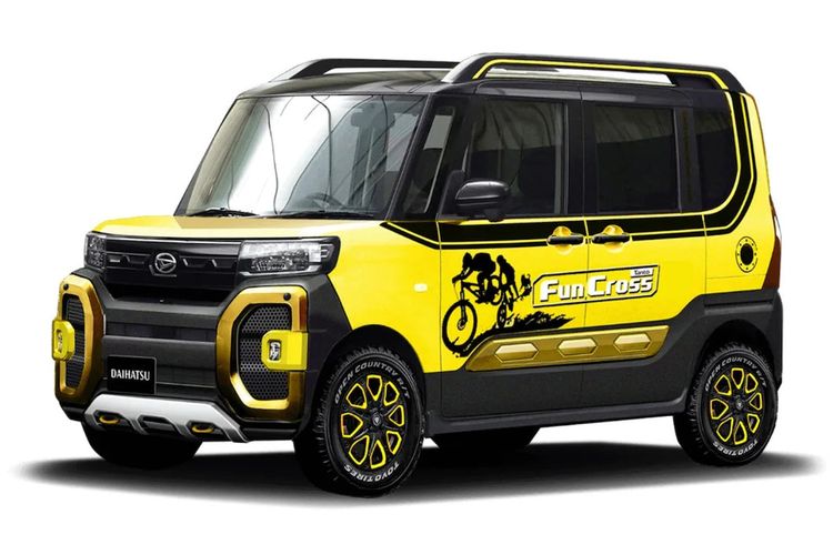 Kei car Daihatsu Tanto Funcross yang akan dipamerkan di Tokyo Auto Salon 2023