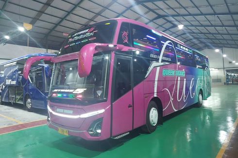 PO Queen Trans Rilis Bus Baru, Tampil Feminin dengan Warna Pink