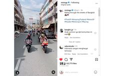 Pebalap MotoGP Konvoi di Bangkok Sepi Berbeda dengan Jakarta