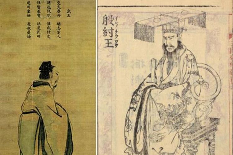 Raja Wu dari Dinasti Zhou (kiri) dan Raja Zhou dari Dinasti Shang (kanan). [Via Ancient Origins]