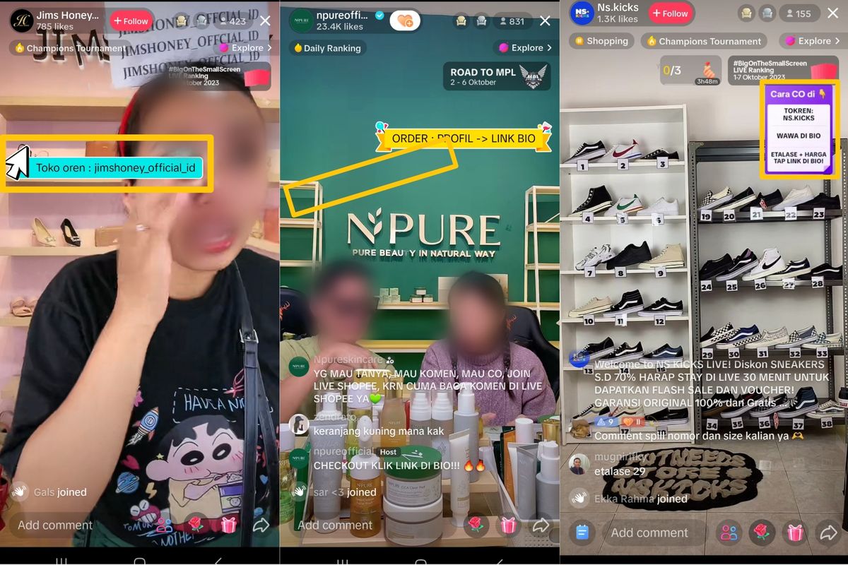 Banyak pedagang (seller) alumni TikTok Shop yang masih lanjut melakukan siaran langsung (live) untuk mempromosikan barang dagangannya di TikTok. Namun dengan siasat baru, yakni mengalihkan pembeli ke marketplace lain dan WhatsApp lewat banner.