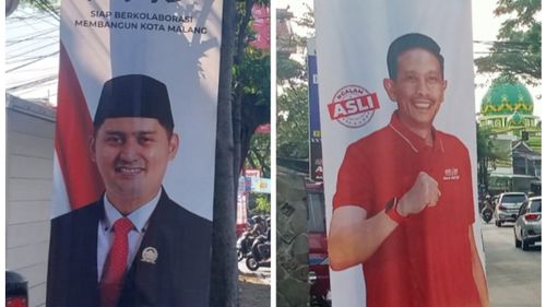 Spanduk Berwajah Figur dan Berbau Politik Bertebaran, KPU Kota Malang Ingatkan Belum Masuk Masa Kampanye