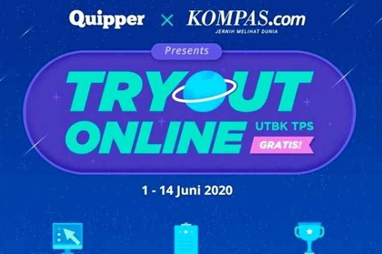 Kompas.com dan Quipper bekerja sama mengadakan try out UTBK gratis. 