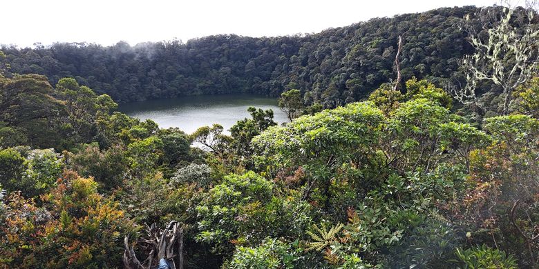 Danau Telapak Kaki di Puncak Bukit Daun