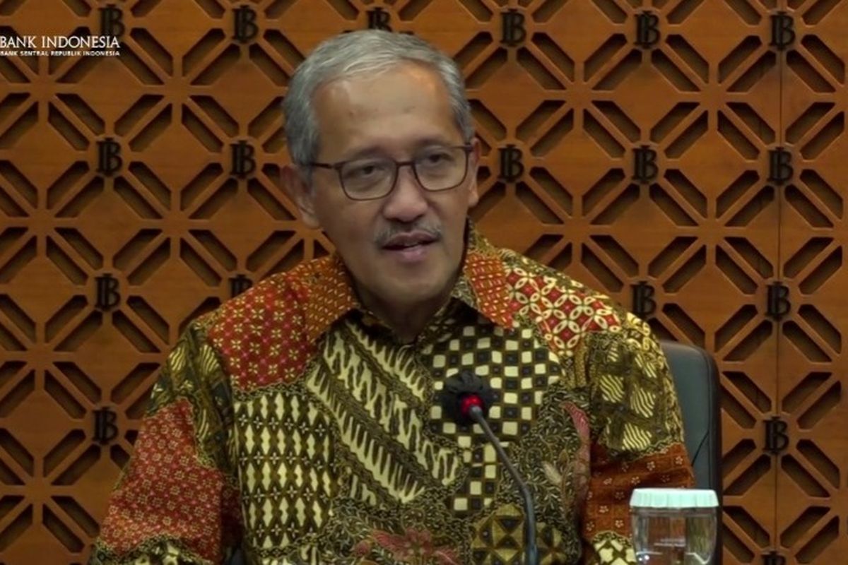 Deputi Gubernur BI Dody Budi Waluyo saat konferensi pers, Kamis (20/1/2022).