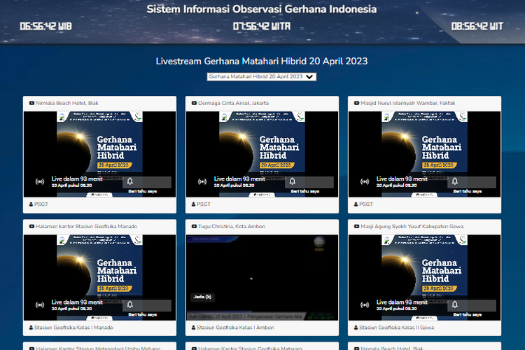 Link live streaming gerhana Matahari hibrida di seluruh Indonesia