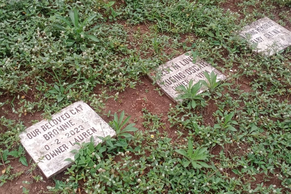 Kuburan hewan di Jalan Joyo Agung II RT 04 RW 03, Kelurahan Tlogomas, Kota Malang, Jawa Timur. 