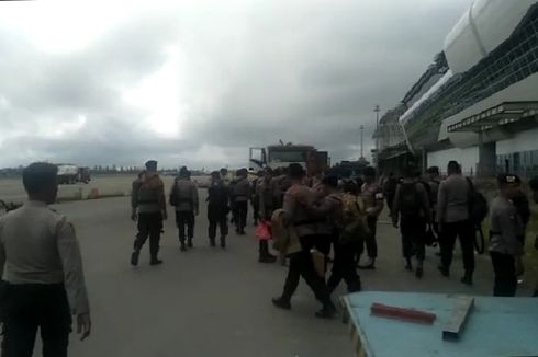 2 SSK Brimob Tiba di Timika Papua untuk Pulihkan Situasi Keamanan