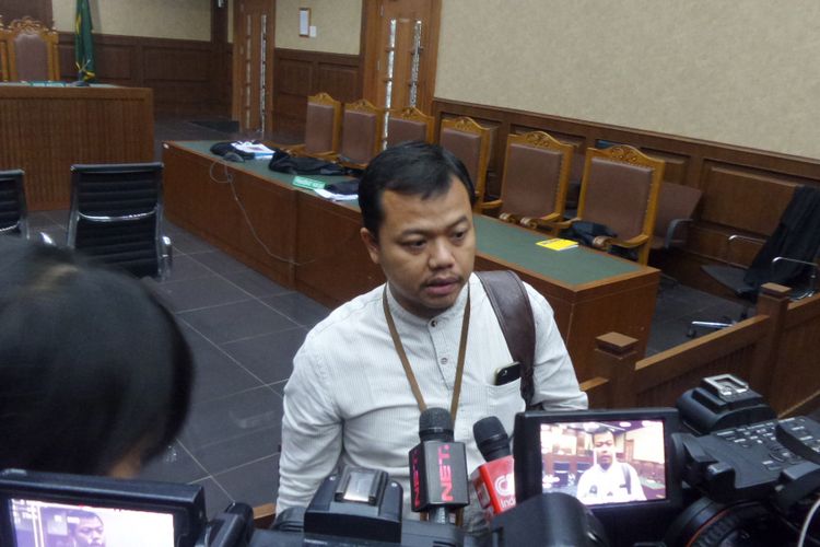 Jaksa KPK Wawan Yunarwanto di Pengadilan Tipikor Jakarta, Jumat (20/10/2017).