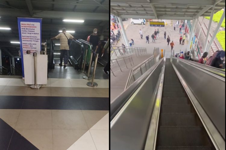Eskalator Stasiun Bekasi nyala hanya dua jam setelah mati 106 hari [twitter.com/PernebangRoket].