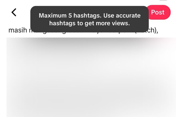 Pantauan KompasTekno, TikTok kini membatasi jumlah penggunaan hashtag dalam satu unggahan yang dibagikan