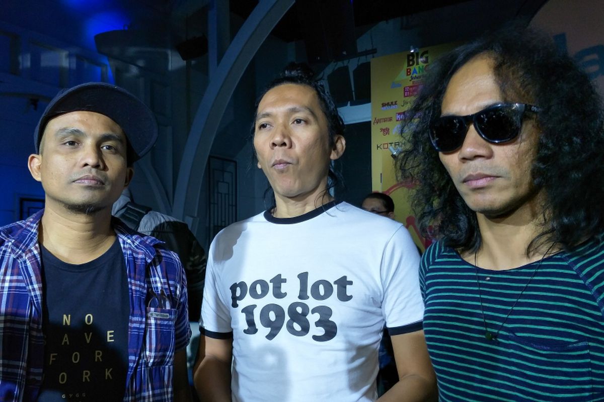 Grup band Slank saat diabadikan di Empirica, SCBD, Jakarta Selatan, Selasa (5/12/2017).