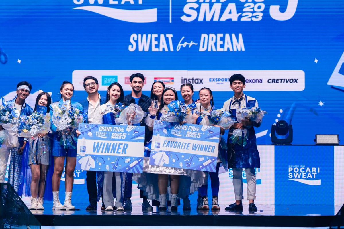 Malam final ajang pencarian bakat pelajar Pocari Sweat Bintang SMA 2023 yang diikuti oleh 7 finalis (11/11/2023).