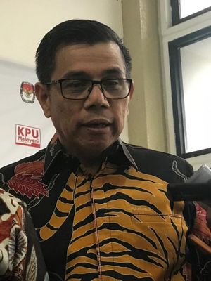 Sekretaris Jenderal Partai Demokrat Hinca Panjaitan saat ditemui di Kantor KPU, Jakarta Pusat, Senin (10/12/2018). 
