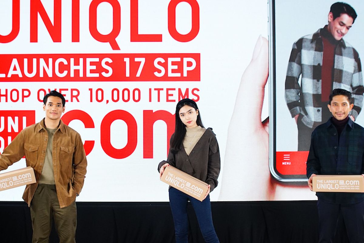 Peluncuran toko online Uniqlo yang dilakukan secara virtual (14/9/2021).