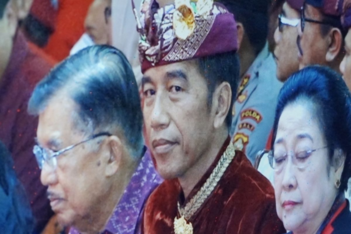 Presiden Joko Widodo menghadiri Kongres V PDI-P di Hotel Grand Inna Bali Beach, Kamis (8/8/2019).