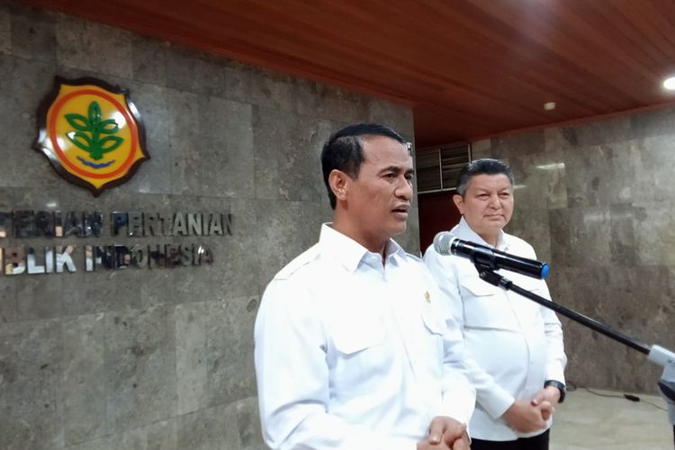 Menteri Pertanian Amran Sulaiman saat ditemui di Kantor Kementan Jakarta, Rabu (15/11/2023).
