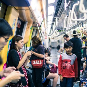 Ilustrasi MRT di Singapura.
