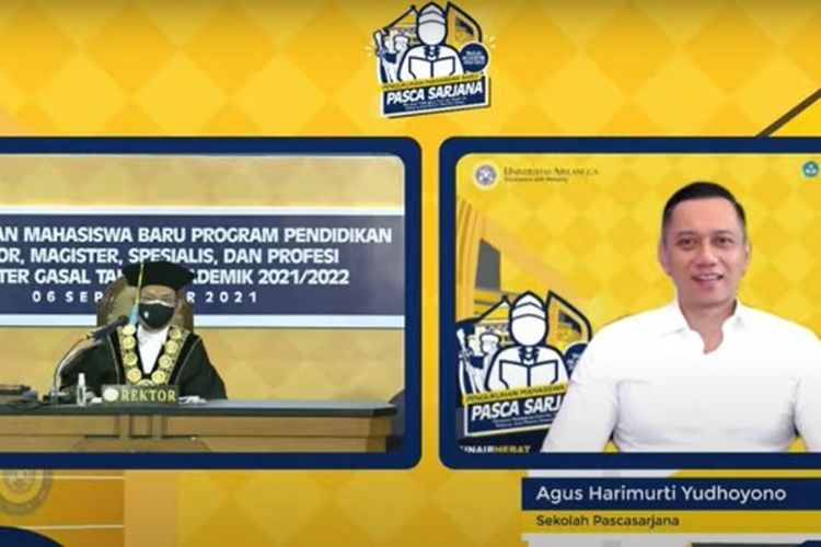 Agus Harimurti Yudhoyono (AHY) menjadi mahasiswa baru Program Doktor Pengembangan Sumber Daya Manusia di Sekolah Pascasarjana Universitas Airlangga (Unair).