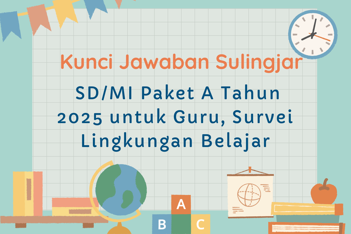 Ilustrasi Kunci Jawaban Sulingjar SD/MI Paket A Tahun 2025 untuk Guru, Survei Lingkungan Belajar