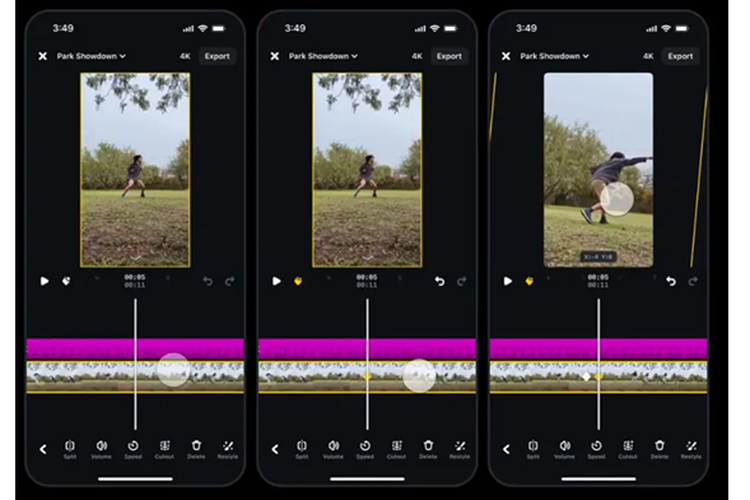 Instagram Edit punya fitur keyframe.