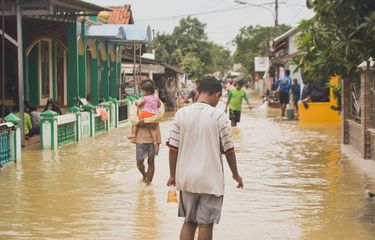 Ilustrasi banjir.