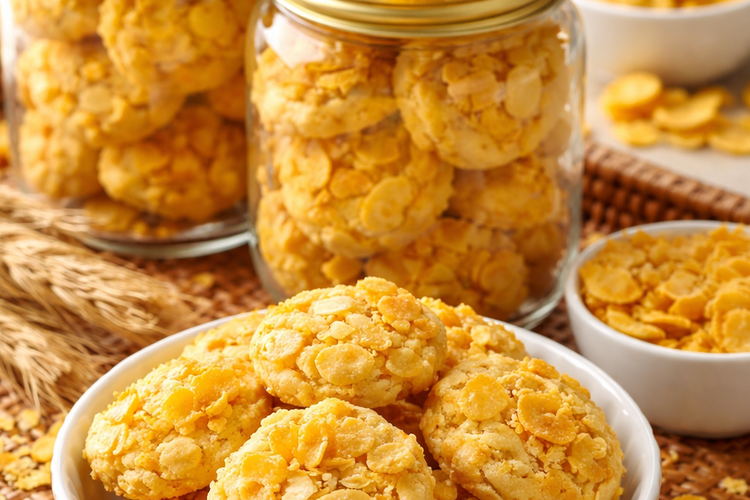 Kue lebaran corn cookies