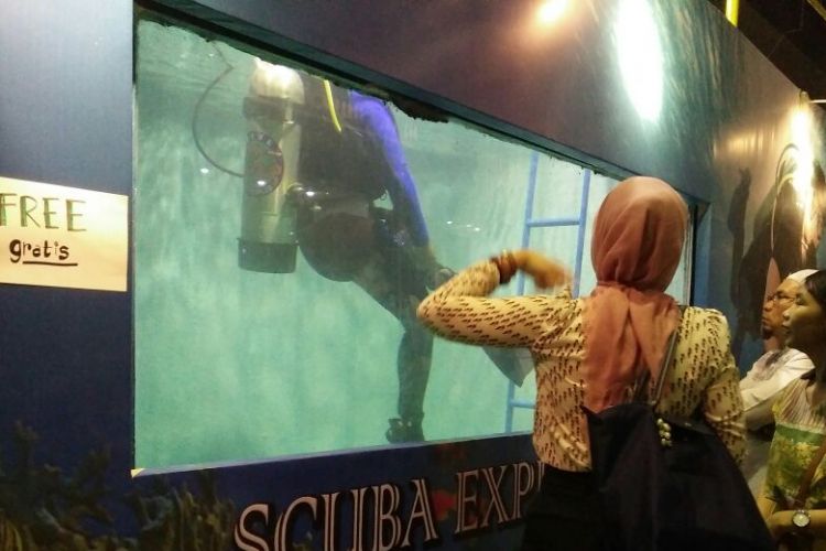 Anda bisa mencoba diving secara cuma-cuma di pameran Deep & Extreme 2017. Tepatnya di wahana Scuba Experience, dekat pintu masuk Assembly Hall.