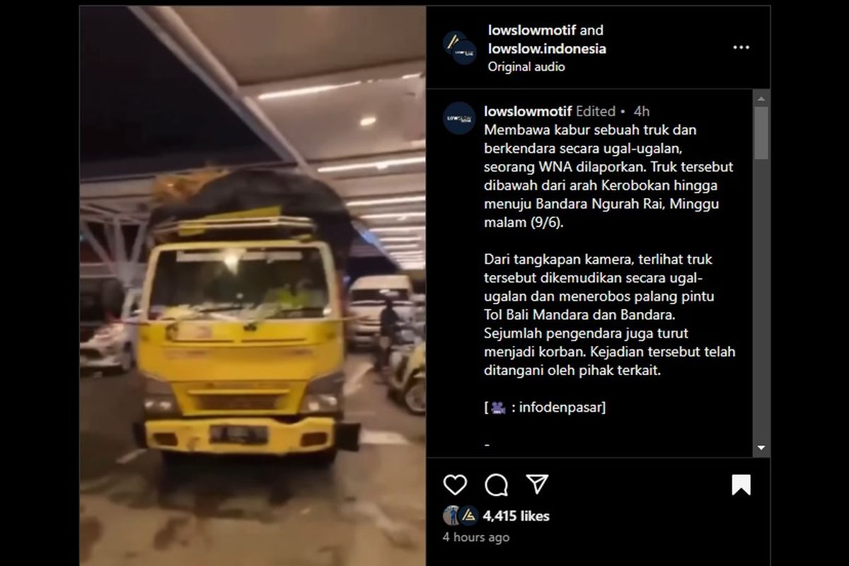 Viral di Bali, bule mencuri truk dan berkendara ugal-ugalan