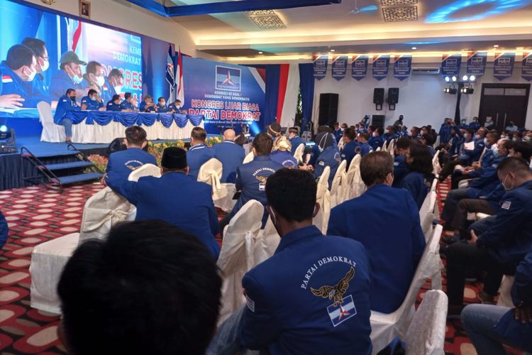 KLB Partai Demokrat di Sibolangit, Deliserdang, Sumatera Utara, Jumat (5/3/2021).