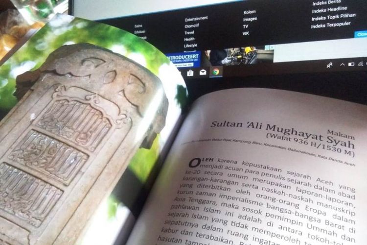 Salah satu bagian buku Sejarah Aceh yang menampilkan cerita tentang Pulau Sumatera