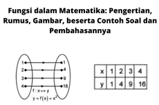 Fungsi dalam Matematika: Pengertian, Rumus, Gambar, beserta Contoh Soal dan Pembahasannya