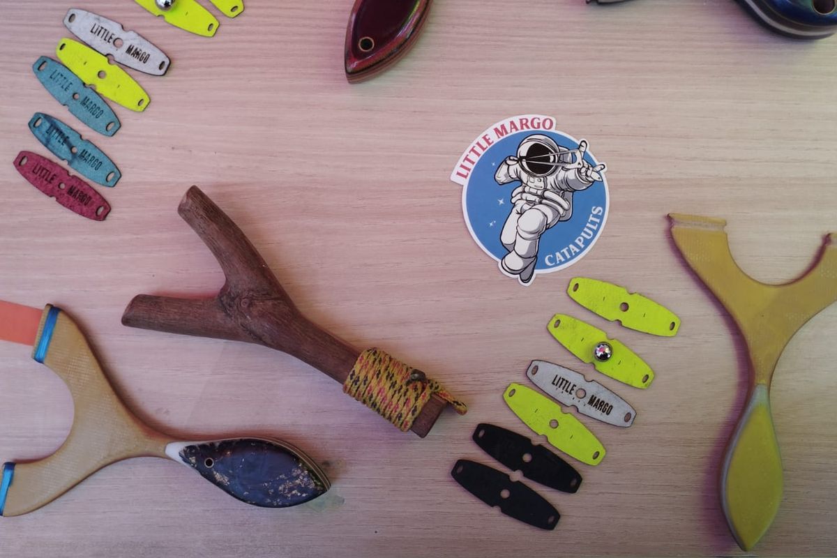 Produk Ketapel Little Margo Catapults di AKI 2023.