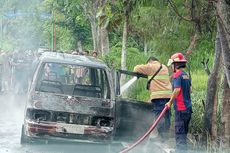 Mobil Terbakar di Gunungkidul, Pengemudi Alami Luka Bakar