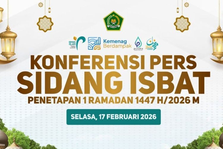 Link live streaming pengumuman Sidang Isbat awal Ramadhan 2026.