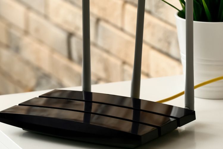 Ilustrasi router wifi di rumah. 