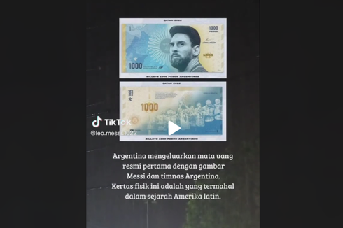 Viral, Video Argentina Resmi Cetak Uang Baru Bergambar Lionel Messi, Benarkah?