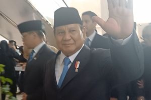 Datang ke DPR, Prabowo Subianto Lambaikan Tangan Saat Dipanggil 'Pak Presiden'