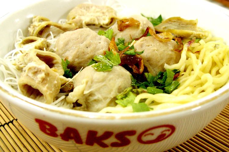 Menu bakso di Bakso Lapangan Tembak Senayan.