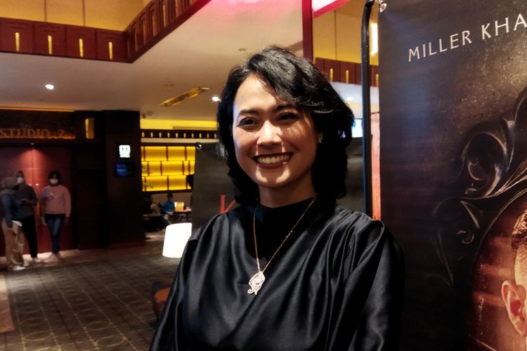 Artis peran Putri Ayudya saat ditemui di XXI Pondok Indah Mall 2, Jakarta Selatan pada Selasa (20/12/2022).