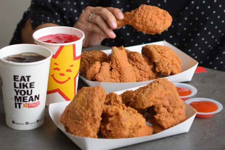 Ilustrasi CJ Chicken dari Carls Jr. Indonesia.