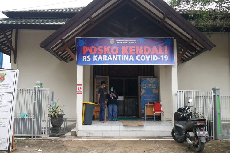 Rumah Sakit Karantina pasien Covid-19 di Bapelkes Kaltim Jalan Jalan Wolter Monginsidi, Samarinda, Kaltim, Senin (4/5/2020). 