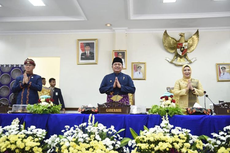 Gubernur Sumatera Selatan (Sumsel) Herman Deru menghadiri peringatan Hari Ulang Tahun (HUT) ke-22 Kota Pagar Alam, Rabu (21/6/2023).
