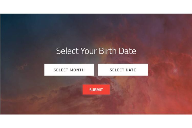 Tangkapan layar laman NASA soal What Did Hubble See on Your Birthday