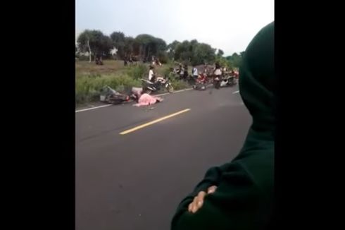 Viral, Video Pembalap Liar Tabrak Ibu dan Anak serta Pengendara Motor hingga Terpelanting