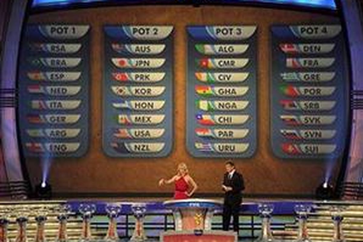Drawing Piala Dunia 2010 di Cape Town dan penentuan jadwal.