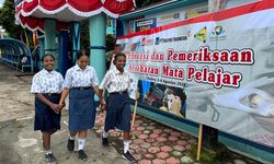 Peringati HUT Ke-80 RI, PTFI Periksa Mata Gratis untuk 1.043 Pelajar SMP di Nabire