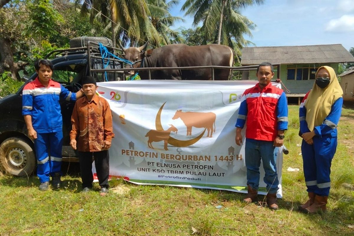 Elnusa Petrofin salurkan bantuan hewan kurban dalam kegiatan CSR #PetrofinPeduli sebanyak 128 ekor yang didistribusikan ke beberapa unit Elnusa Petrofin yang tersebar di seluruh Indonesia. 