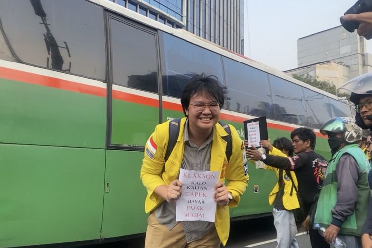 Mahasiswa UI Serukan Aspirasi di Sudirman Jakpus, Bunyi Klakson Dukungan Bersahutan