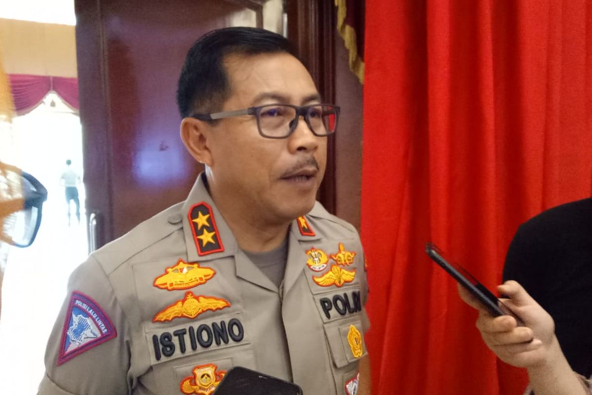 Kepala Korps Lalu Lintas (Korlantas) Polri Irjen Istiono ketika ditemui di Auditorium Mutiara Perguruan Tinggi Ilmu Kepolisian (PTIK), Jakarta Selatan, Jumat (13/12/2019).